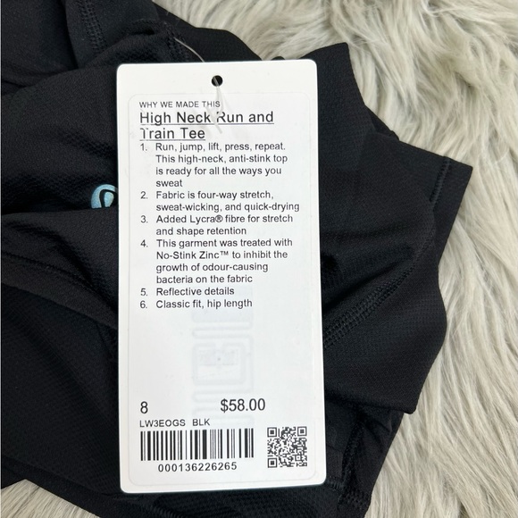 Lululemon high neck run and train tee - Picture 6 of 8